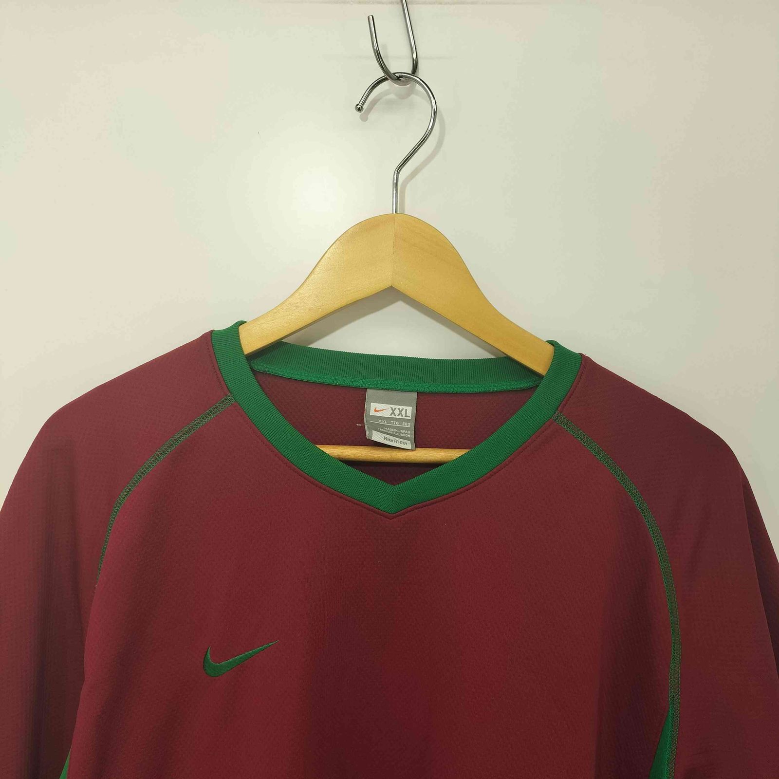 ナイキ NIKE 00s スウッシュ刺繍 バイカラー ゲームシャツ メンズ JPN