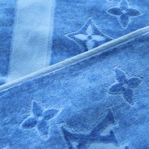 ルイヴィトン LOUIS VUITTON バスタオル ビーチタオル モノグラム 青