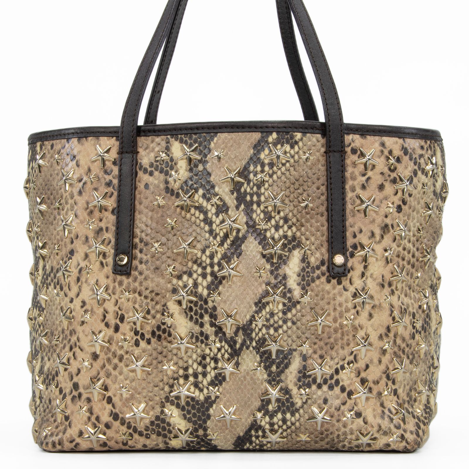 ジミーチュウ　ブラウンレザー ハンドバッグ　美品 中古・古着通販】JIMMY CHOO (ジミーチュウ) 2WAYハンドバッグ