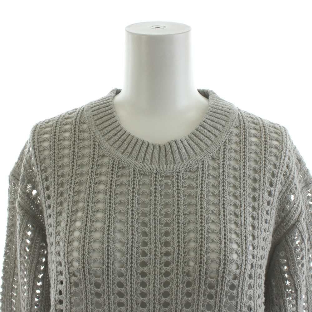 セオリーリュクス　カギ編みセーター Theory luxeセオリーリュクス リネンカギ編み ざっくりトップス ニット