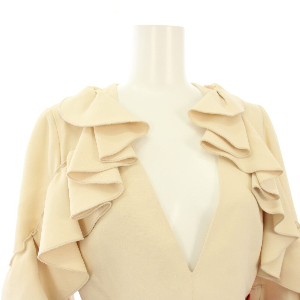 グッチ GUCCI レース リボンデザイン ワンピース 長袖 ひざ丈 タイト  