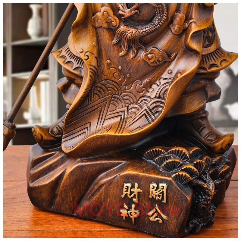 関羽像 関羽雲長 三国志 武士像 置物 オブジェ 縁起物 風水 幸運 開運