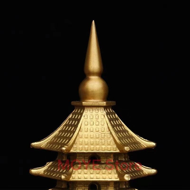 九層 文昌塔 塔 タワー 置物 金 開運 受験 合格祈願 学問 出世運