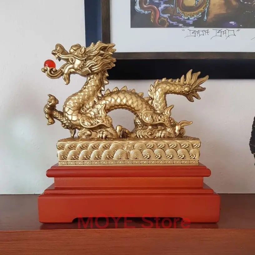 開運龍　金の龍　金の開運龍　龍置物 楽天市場】龍の置物 金色 ゴールド 開運グッズ 金運アップ 通販 風水