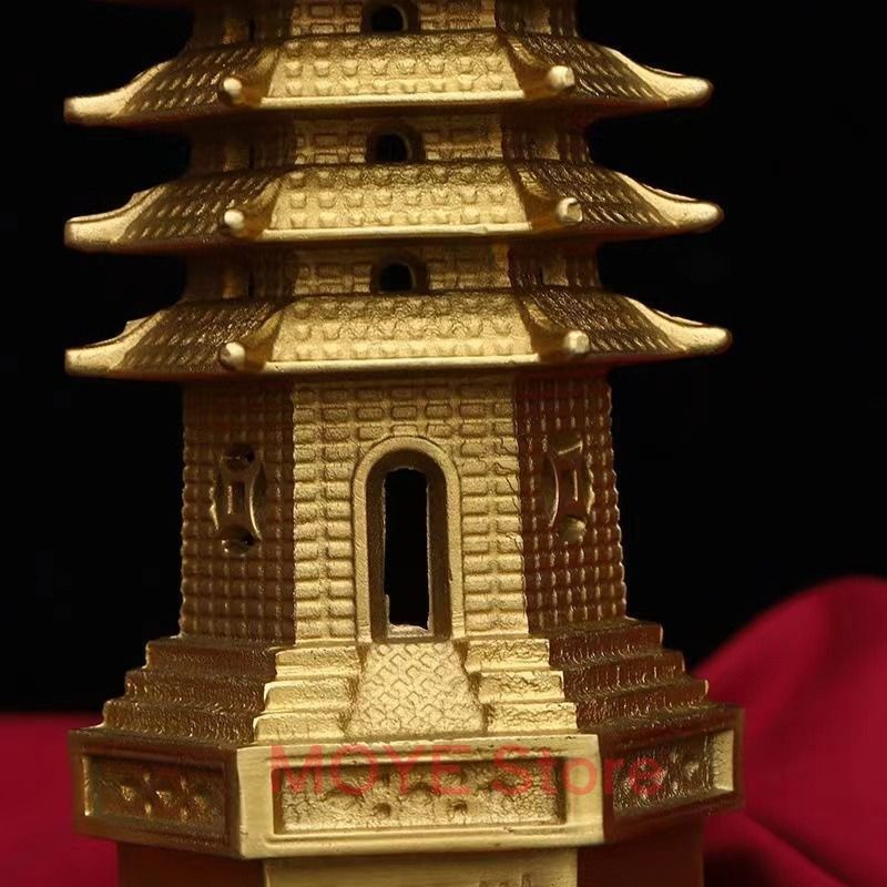 九層 文昌塔 塔 タワー 置物 金 開運 受験 合格祈願 学問 出世運