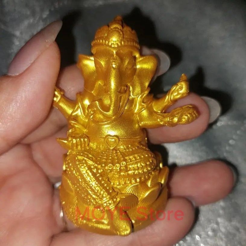 ガネーシャ 像 オブジェ 置物 黄金 インド 神話 商売繁盛 金運 財運 学
