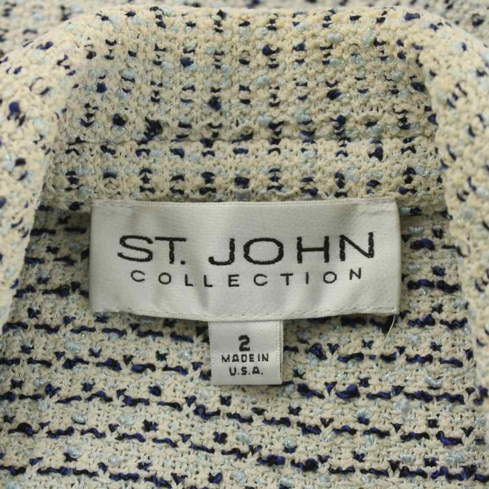 セントジョン ST.JOHN テーラードジャケット ツイード 2 ベージュ