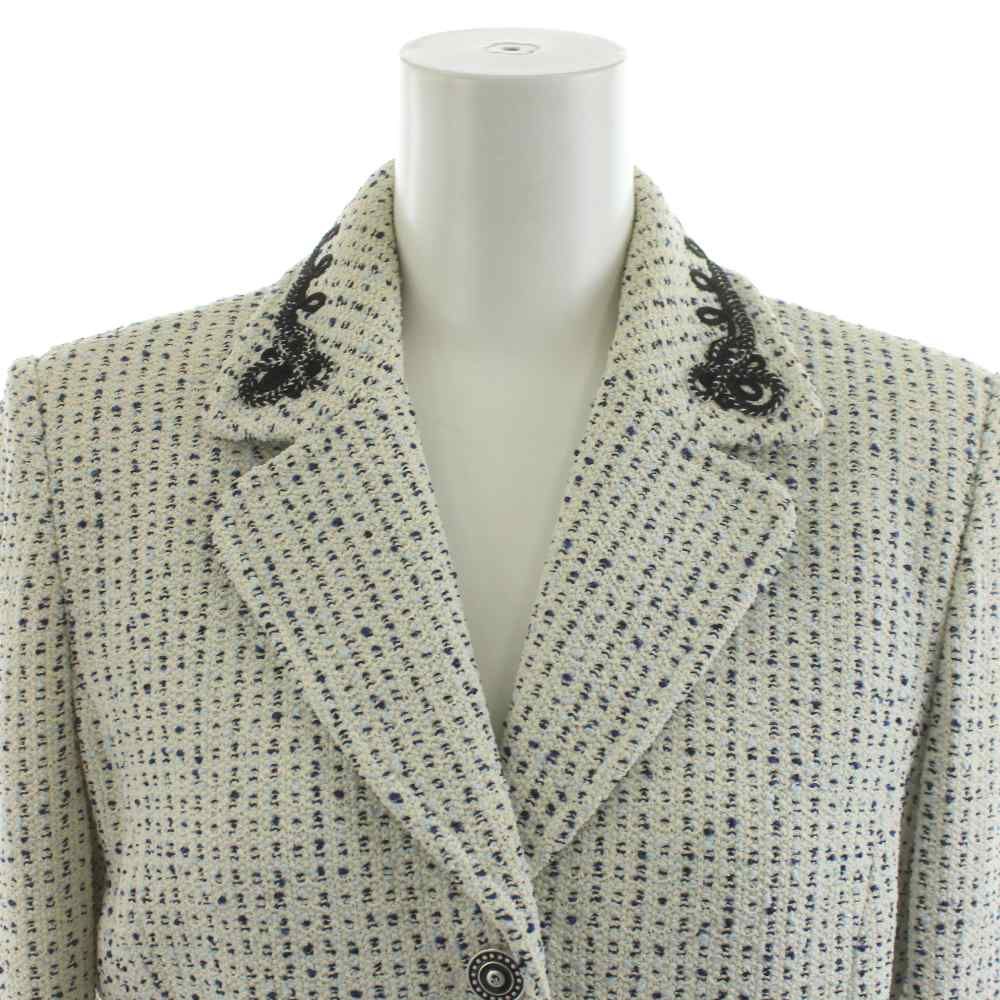 ST.JOHN COUTURE セントジョン ツイード テーラードジャケット セントジョン ST.JOHN テーラードジャケット ツイード 2 ベージュ