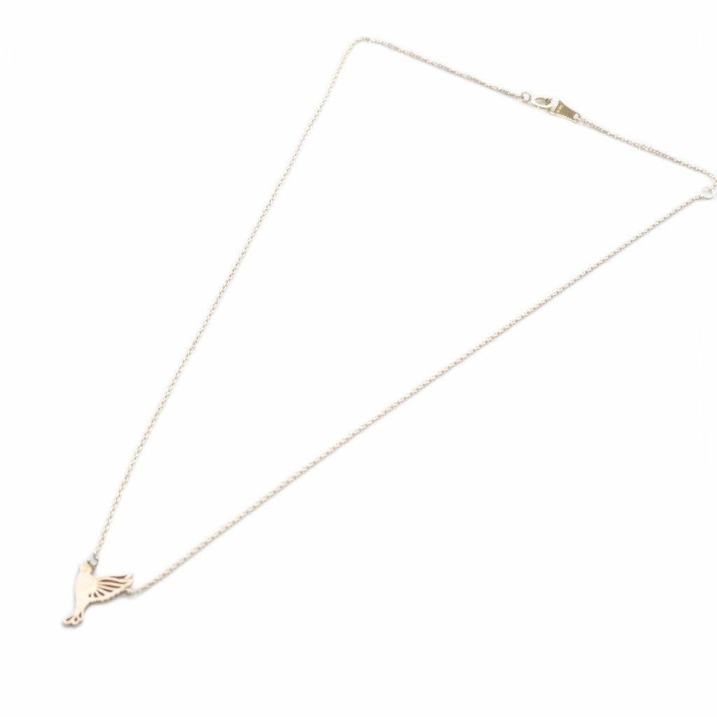 アガット agete 鳥モチーフ ネックレス ペンダント K10 K5 ゴールド