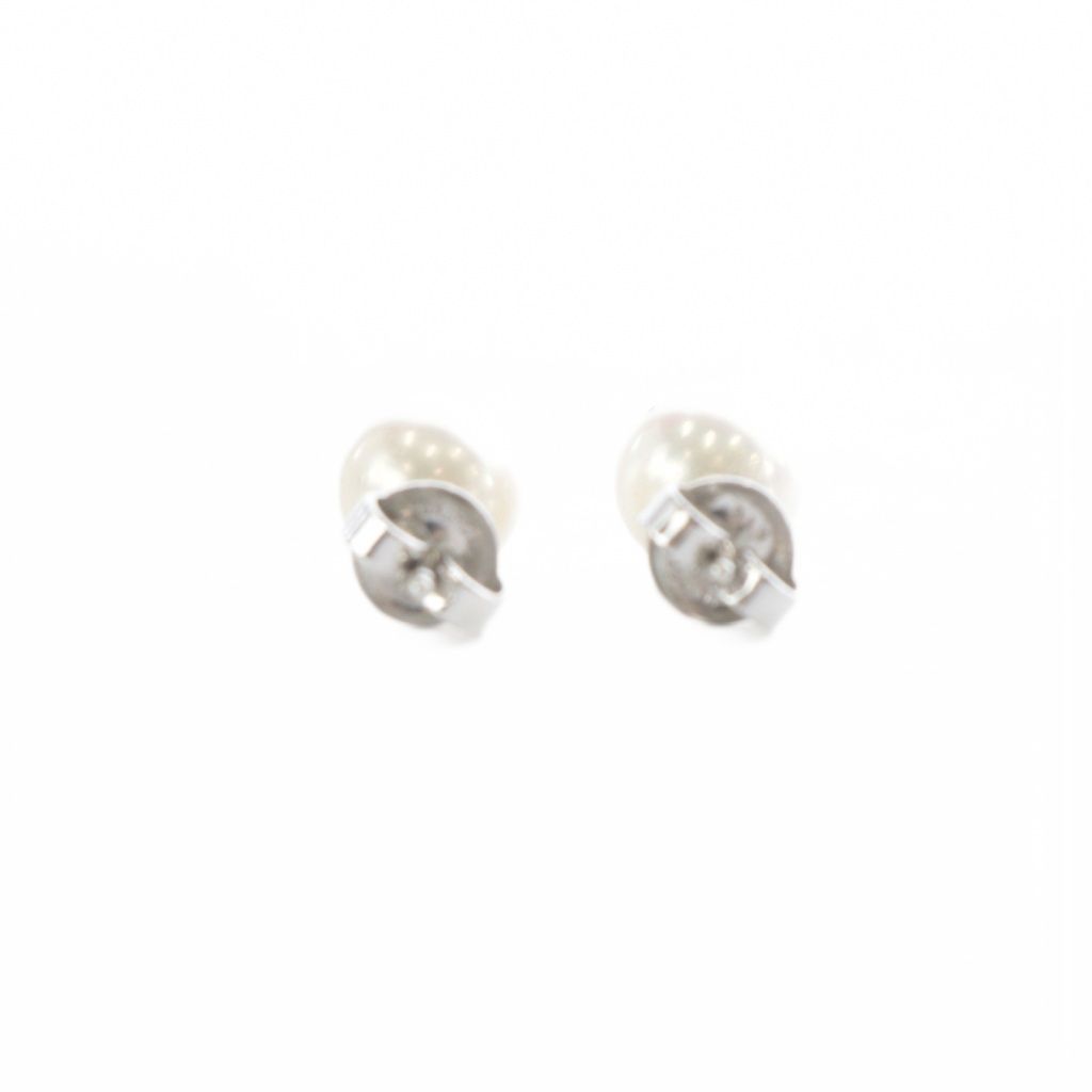 ミキモト MIKIMOTO アコヤパール ピアス K18WG ホワイトゴールド