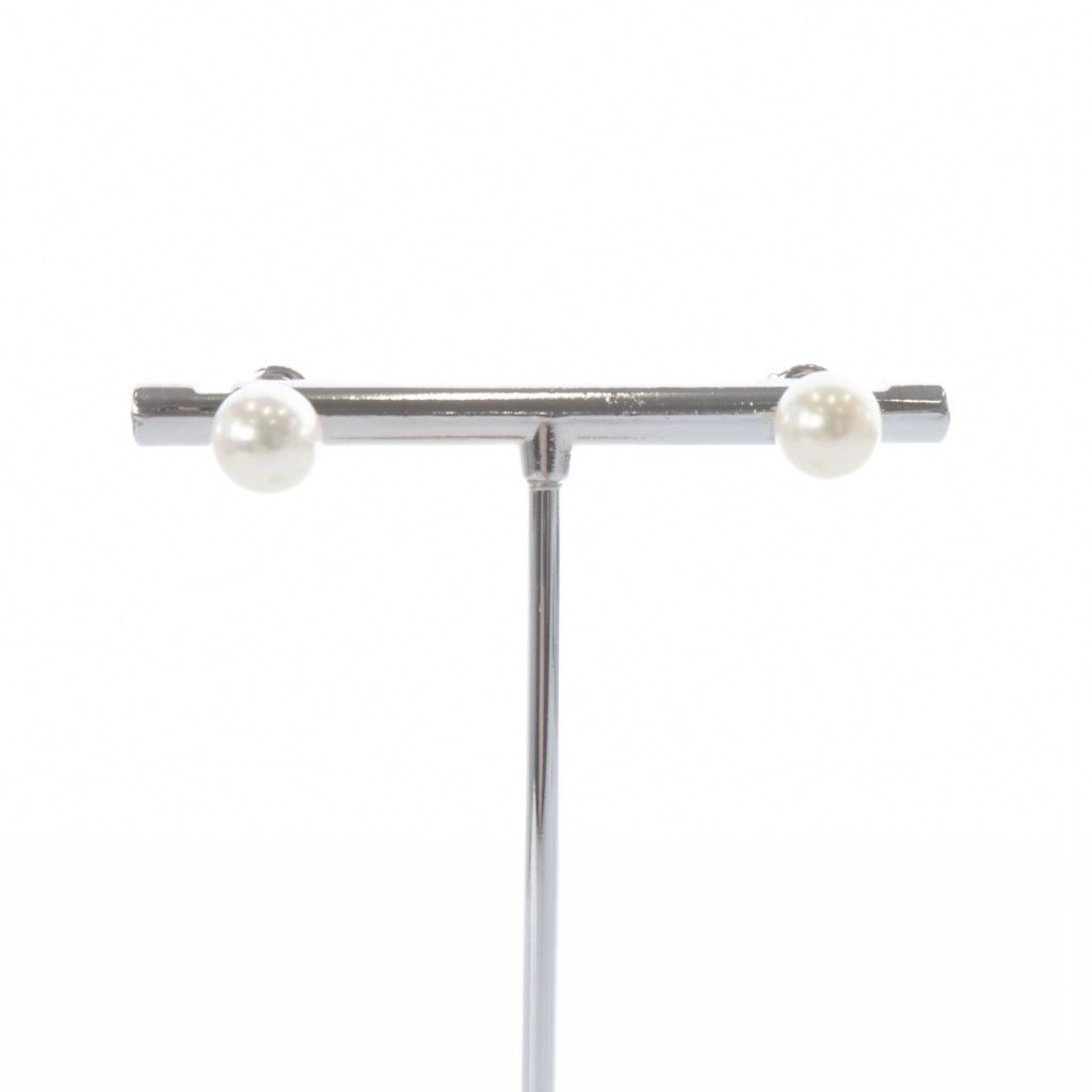 ミキモト MIKIMOTO アコヤパール ピアス K18WG ホワイトゴールド