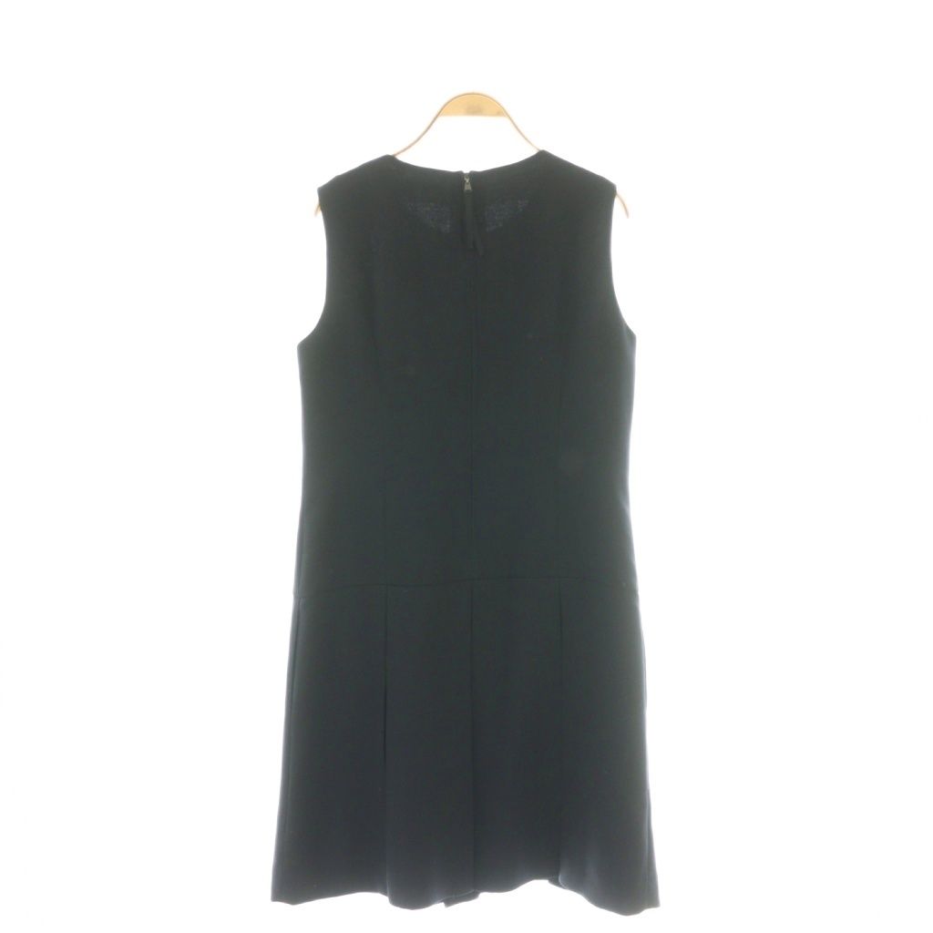 フォクシー FOXEY Dress TWIGGY ノースリーブワンピース 42 ネイビー