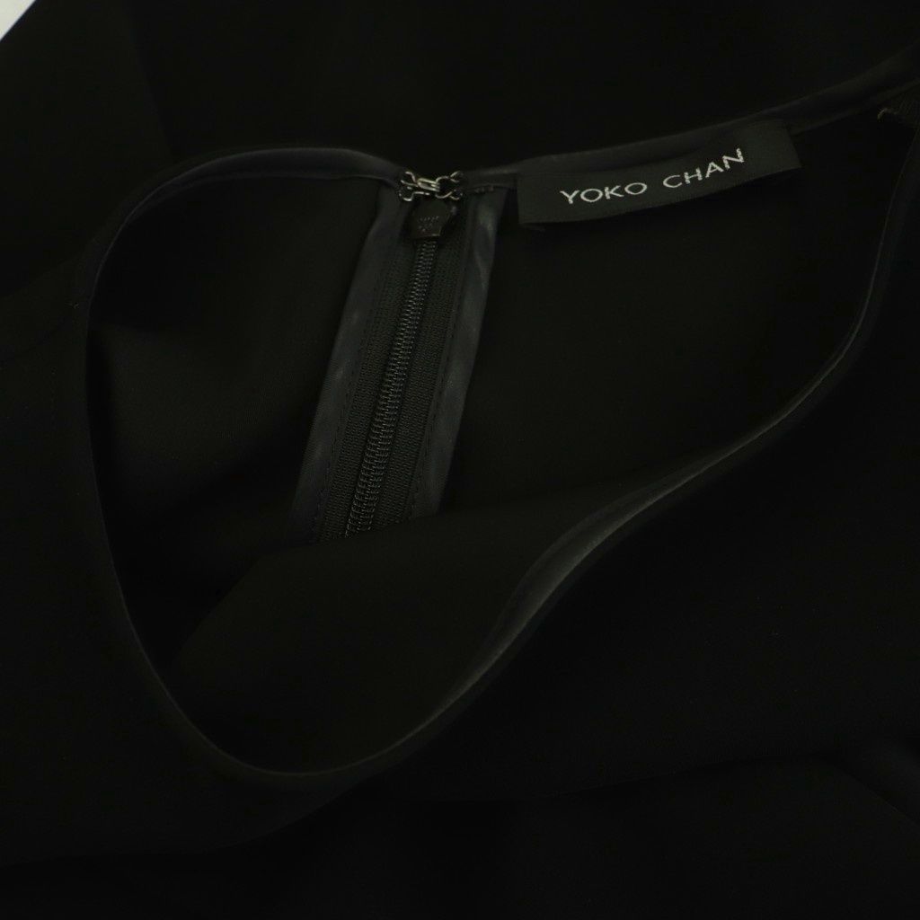 ヨーコチャン YOKO CHAN クルーネック フレア ブラウス 七分袖 プル