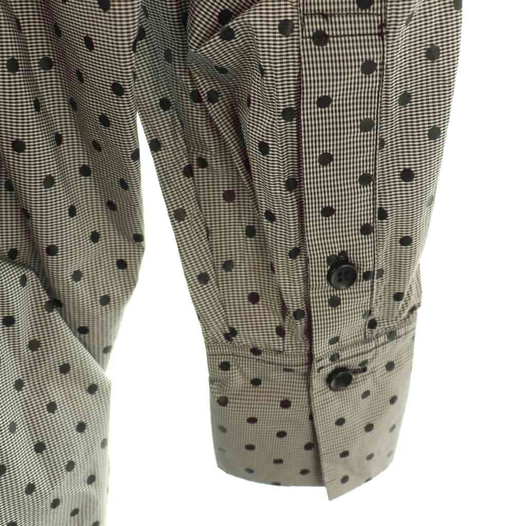 マチャット MACHATT ドット バンドカラー シャツ 長袖 F ブラック /HK