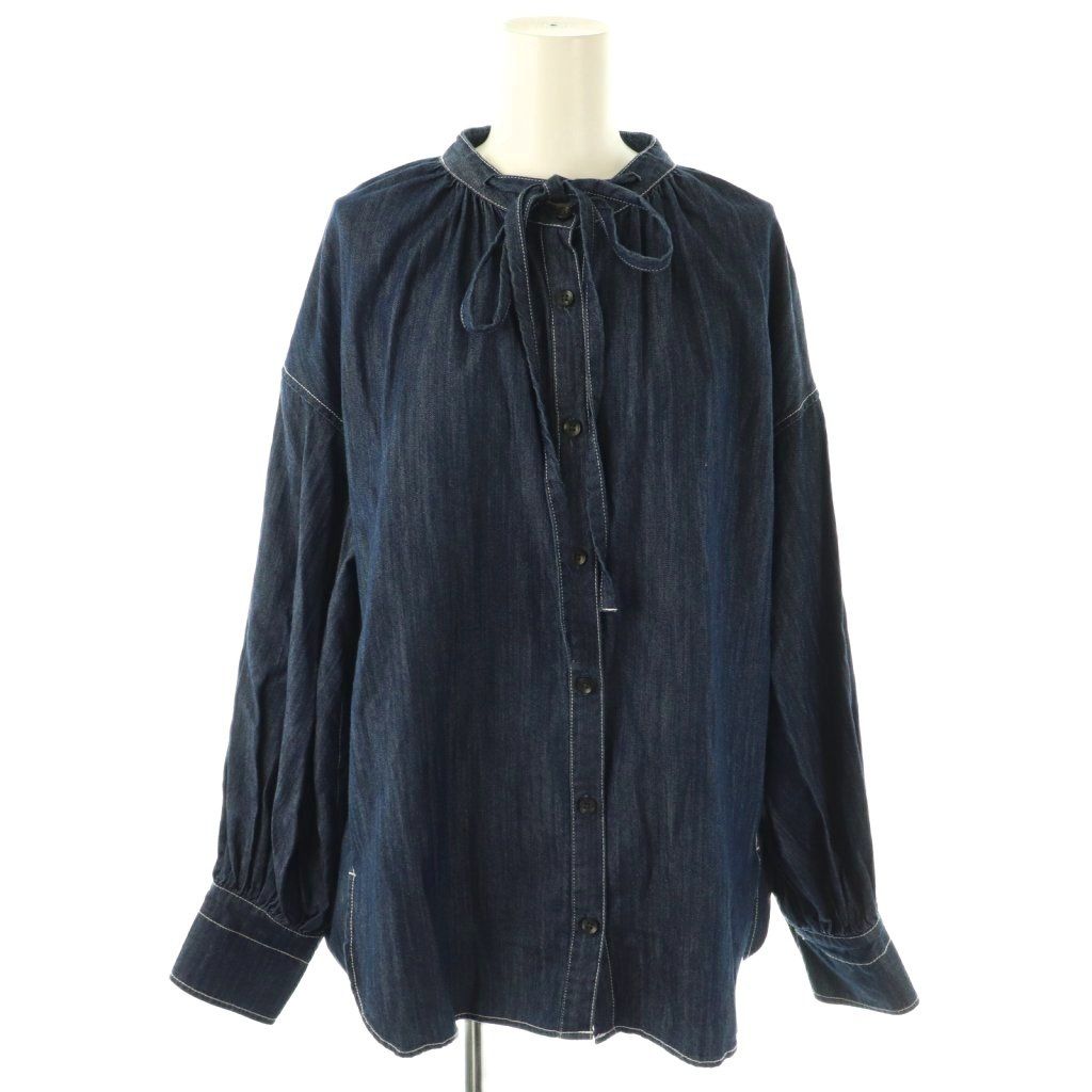 MACHATT マチャット リボンタックブラウス　ブルー　三連休SALE‼️ machattリボンタックブラウス Machatt リボンタックブラウス マ