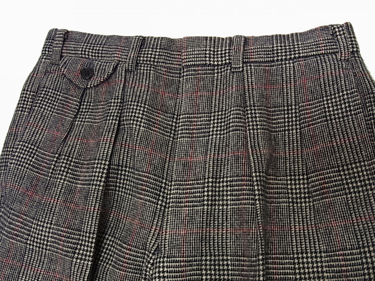 80s Ralph Lauren 樫山製 グレンチェック ウール スラックス 楽天市場】80s USA製 ビンテージ □ ラルフローレン 2タック シンチ