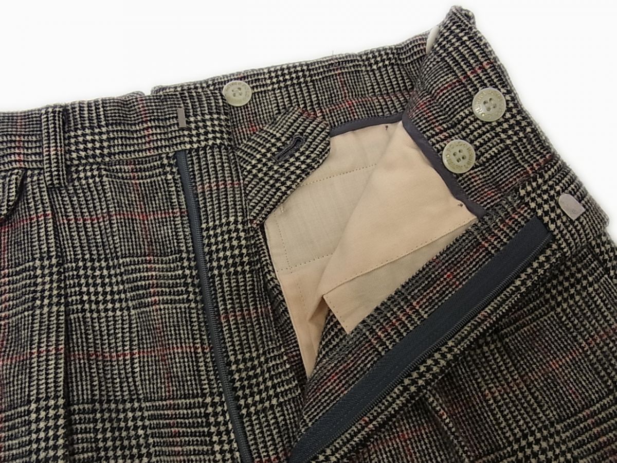 ◇RALPH LAUREN グレンチェック スラックス パンツ ウール100％ ポロ