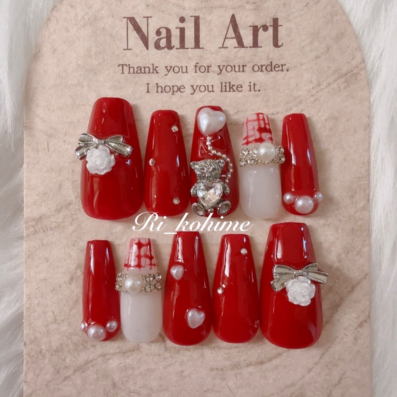 ネイルチップ 現品 フレンチガーリー ちゅるん ニュアンス バレエコア