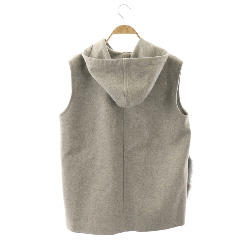 ミラオーウェン Mila Owen ポケットエコファーフードベスト ジップ