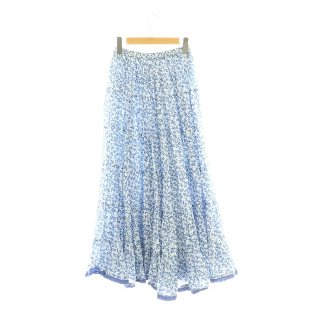 マリハ MARIHA 23SS 草原の虹のスカート サマーシャドウ 花柄 フレア F
