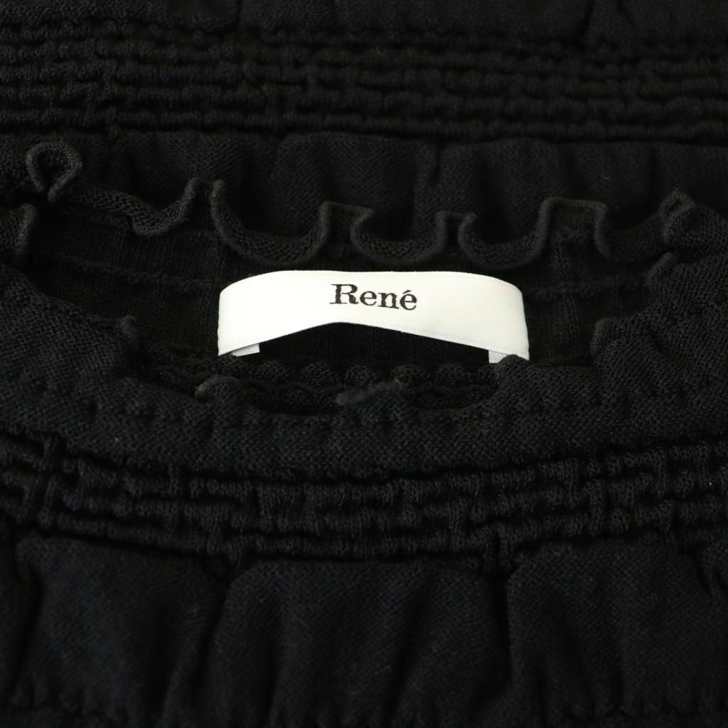 ルネ Rene 24SS ハーフスリーブ ニットトップス カットソー ジャガード