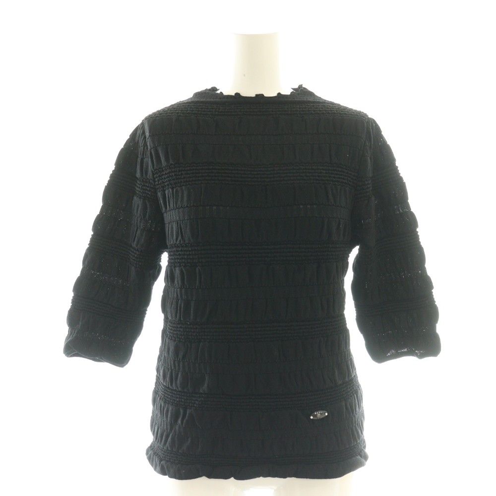 ルネ Rene 24SS ハーフスリーブ ニットトップス カットソー ジャガード