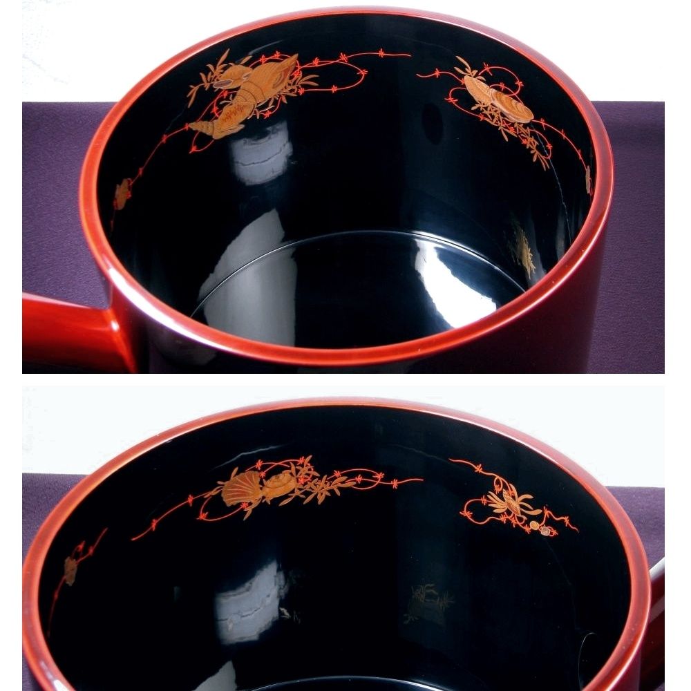 蝙蝠蒔絵 大棗 紫月作 福士健 内銀溜塗 蝙蝠に軍配 輪島塗 茶道具 蝙蝠