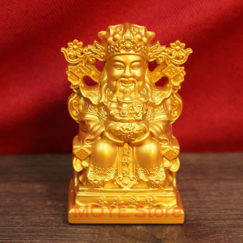 富の神 置物 オブジェ ゴールド 黄金 金 招財 縁起物 風水 幸運 開運