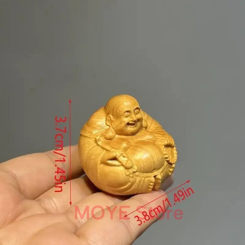 布袋様 オブジェ 置物 開運 運気 風水 仏像 神様 木製 桧木 インテリア