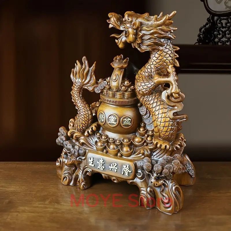 龍 ドラゴン 置物 オブジェ 彫刻 運 風水 幸運 健康 運気向上 繁栄
