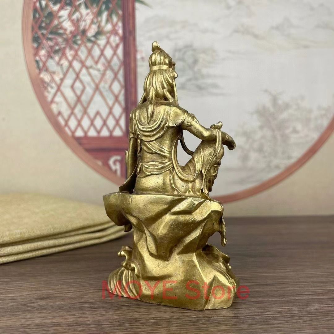 観音菩薩像 置物 オブジェ 金 黄金 ゴールド 運気 風水 開運 健康運