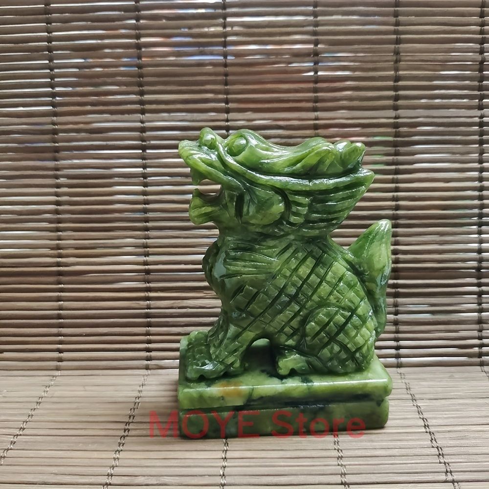 翡翠調 麒麟 天然 石 手作り ヒスイ キリン ジェイド 神獣 幸運 癒し