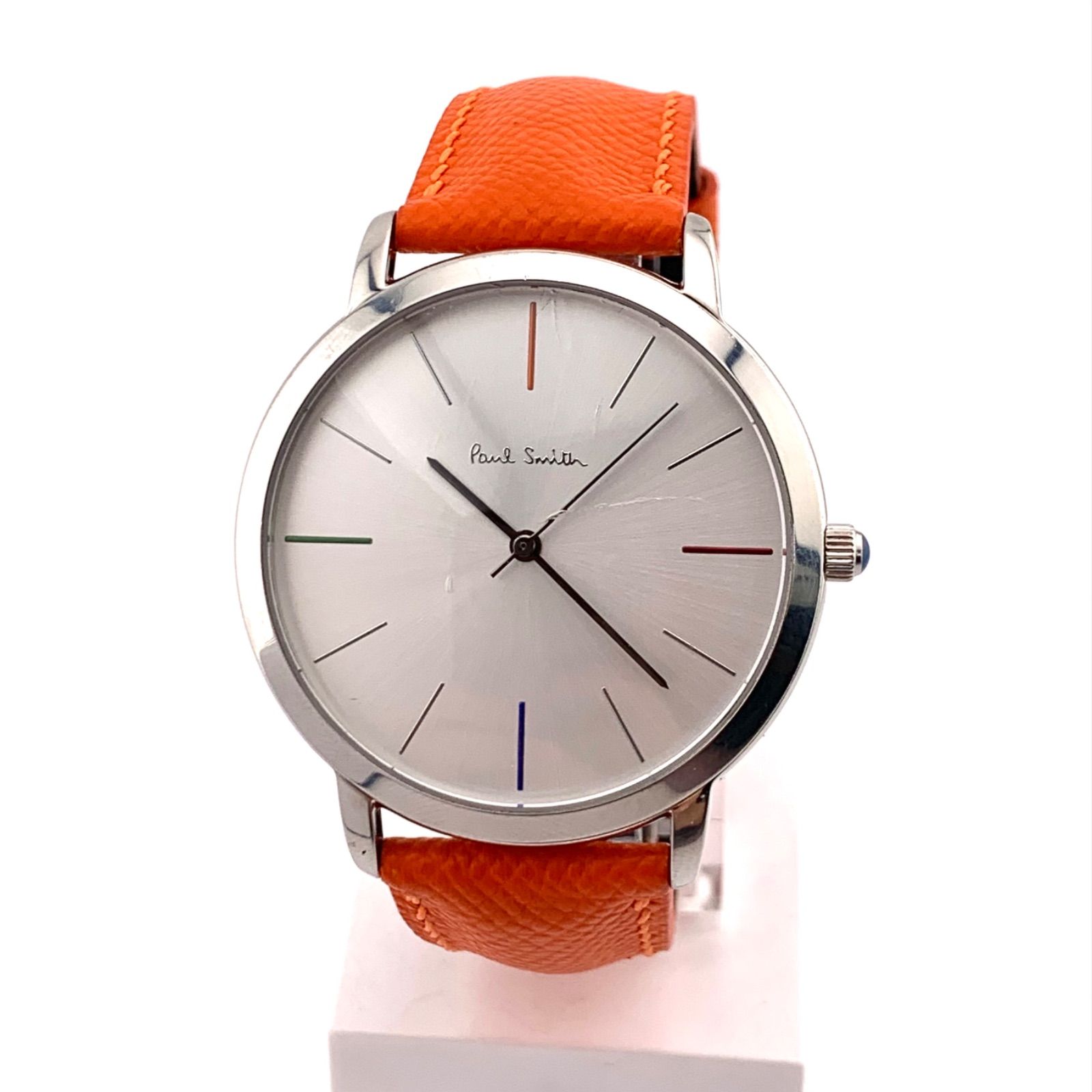 中古】Paul Smith 1005 クォーツ 腕時計 シルバー/オレンジ