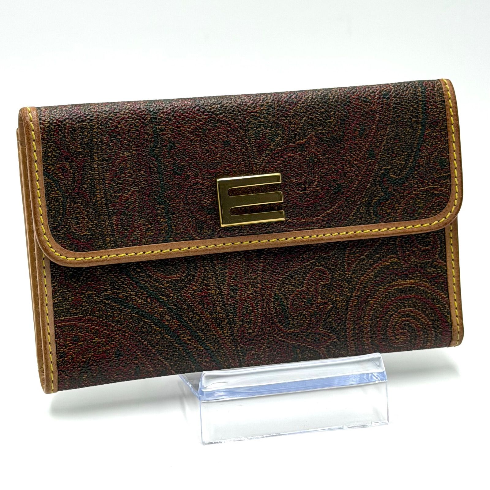 エトロ ETRO ペイズリー柄 三つ折り財布 コンパクトウォレット お