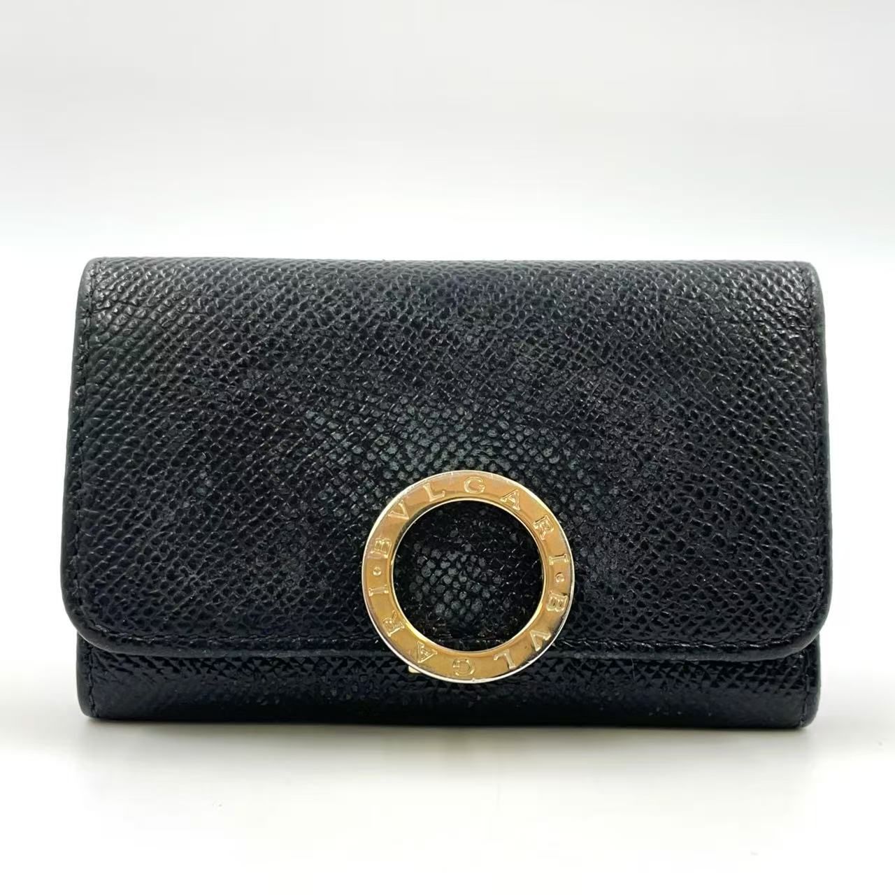未使用✨ブルガリ レザー　6連 キーケース ゴールド金具 ロゴ　ブラック BVLGARI レザー 6連 レザー ブラック キーケース ゴールド - メルカリ