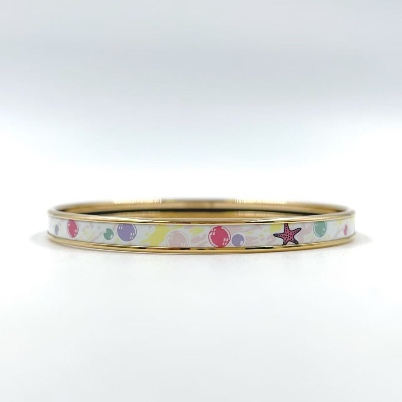 HERMES エナメルエクストラファン ブレスレット GP×エナメル ゴールド HERMES エナメルエクストラファン ブレスレット GP×エナメル ゴールド