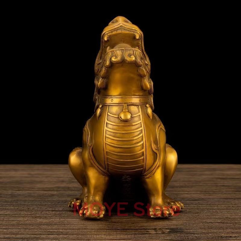 ♢風水獅子 ライオン置物 富 金運 財運 縁起物飾り 国内作家作品 古