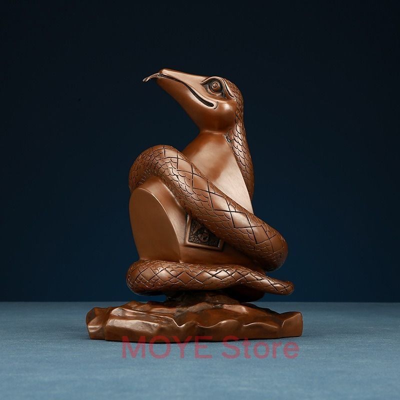 蛇 巳年 グッズ 干支 ヘビ アンティーク調 銅製 置物 オブジェ 開運