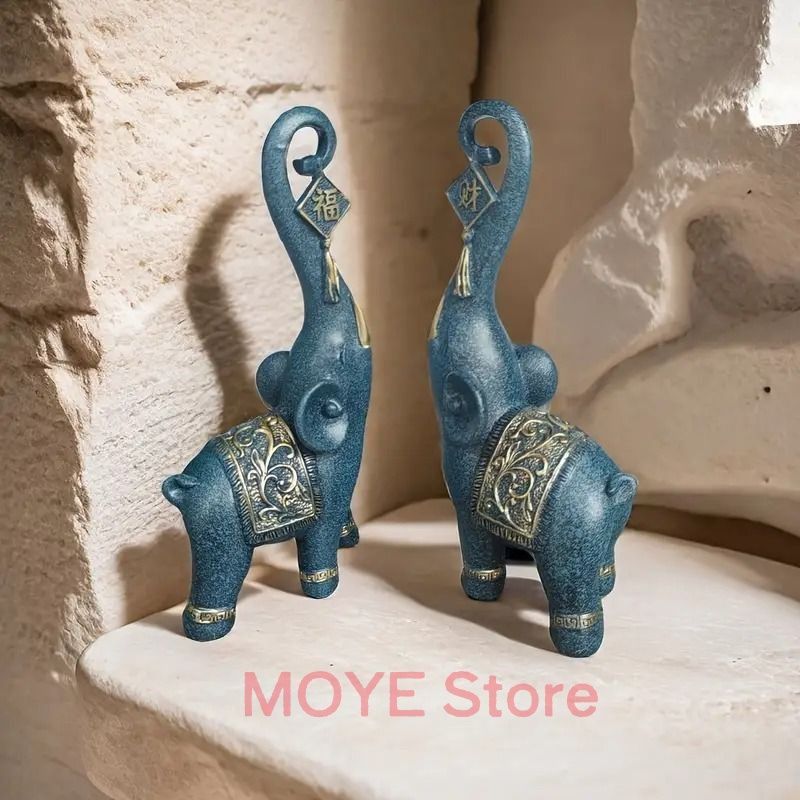 象　置物　2体 象 置物 2体 【公式通販】