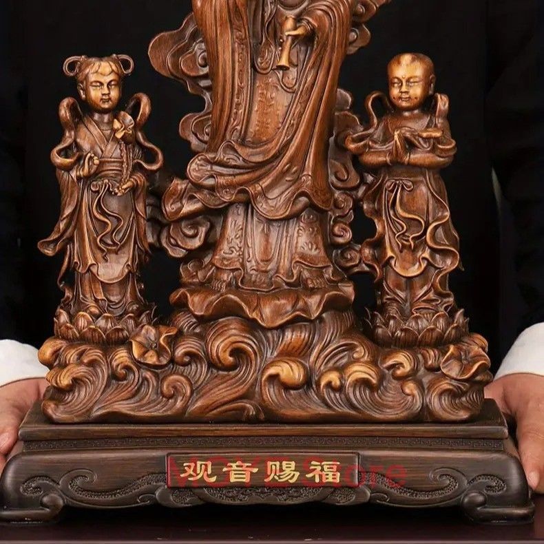 観音菩薩 神様 仏 供養品 樹脂 彫刻 仏像 仏教美術 極上品 仏教工芸品