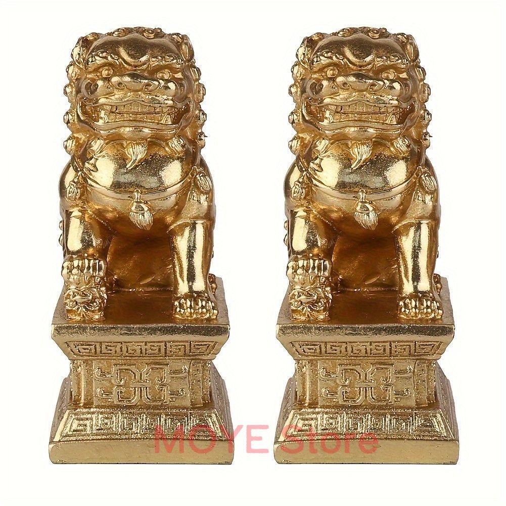 ペア 守護 獅子 狛犬 シーサー 像 置物 招福 幸福 開運 事業運 財運