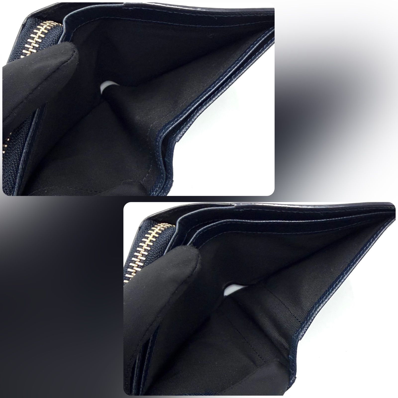 ポールスミス Paul Smith ポールドローイング 二つ折り財布 ネイビー L