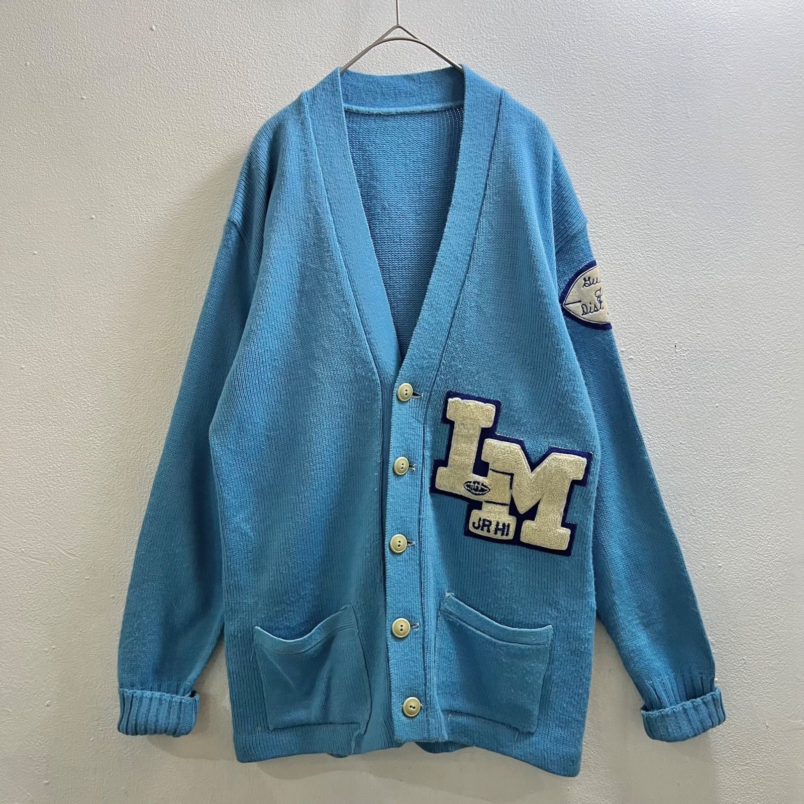 USA 60s レタードカーディガン アメリカ ヴィンテージ ニット セーター