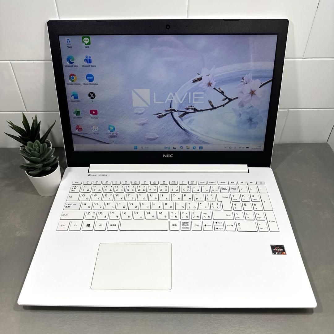 高性能】NECLavieプレミアムホワイト☘Ryzen7☘SSD512GB - メルカリ