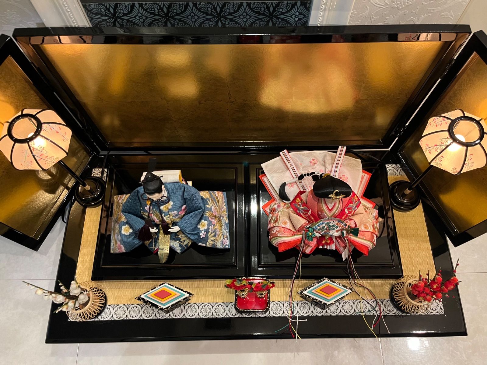 新品☆極上☆梅と鳳凰の共演☆三五☆京十一番の親王飾り☆絢爛豪華な