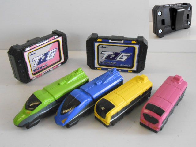 ♯Kjw01KO烈車戦隊トッキュウジャーリアルチェンジ3全8種 ガチャポン