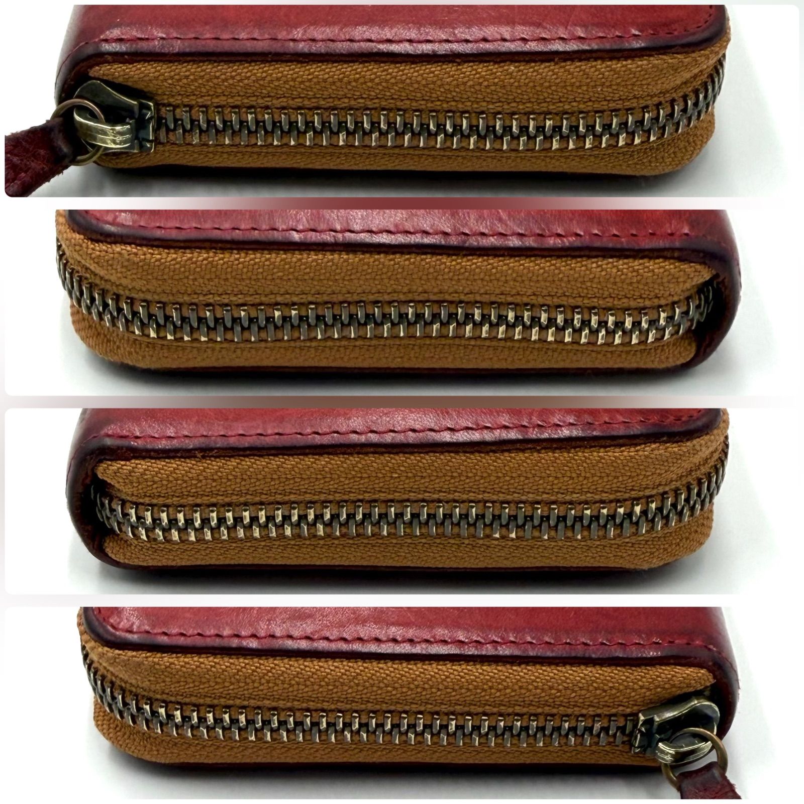ゲンテン genten カットワーク 長財布 ラウンドファスナー お札入れ 