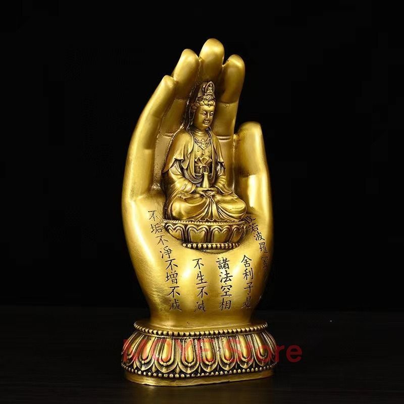 観音菩薩 神 神様 仏 仏像 神の手 置物 オブジェ 金 ゴールド 黄金