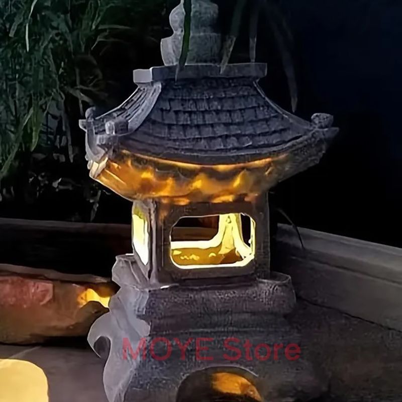 灯籠 置物 オブジェ ガーデニング雑貨 中華風 開運 金運 縁起物 風水