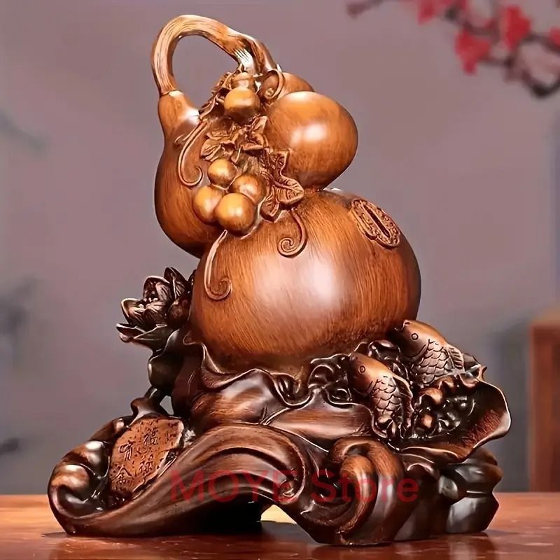 瓢箪 オブジェ 置物 ひょうたん 風水グッズ 縁起物 家内安全 樹脂製